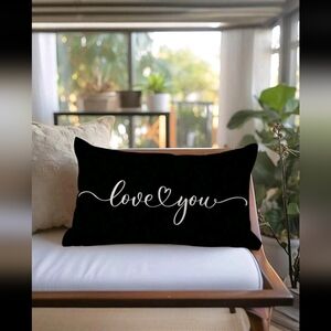 12 X 20 Simple Pillow Cover - Love You Quote